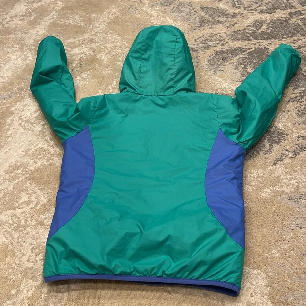 The North Face Girls Youth Jacket M 10/12 Reversible Quilted Hooded Full Zip